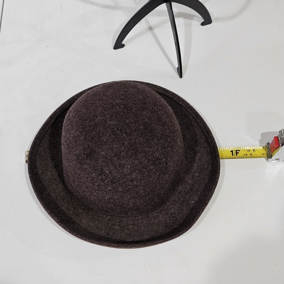 Vintage Brown PLATANIA Women's 100% Wool Hat - Made In Italy 🇮🇹 - Picture 3 of 5